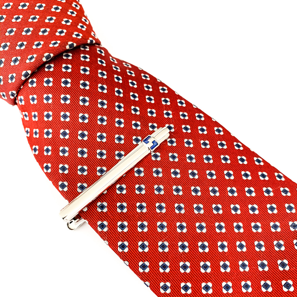 Spona na kravatu L modré 