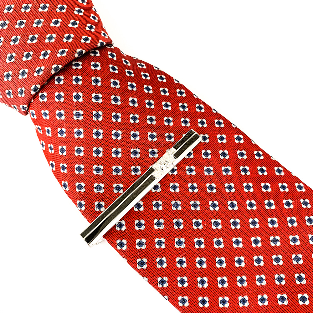 Spona na kravatu Cubic černá 