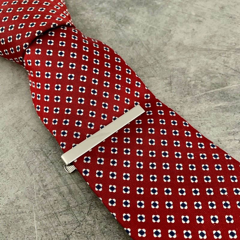 Stříbrná spona na kravatu Simple 