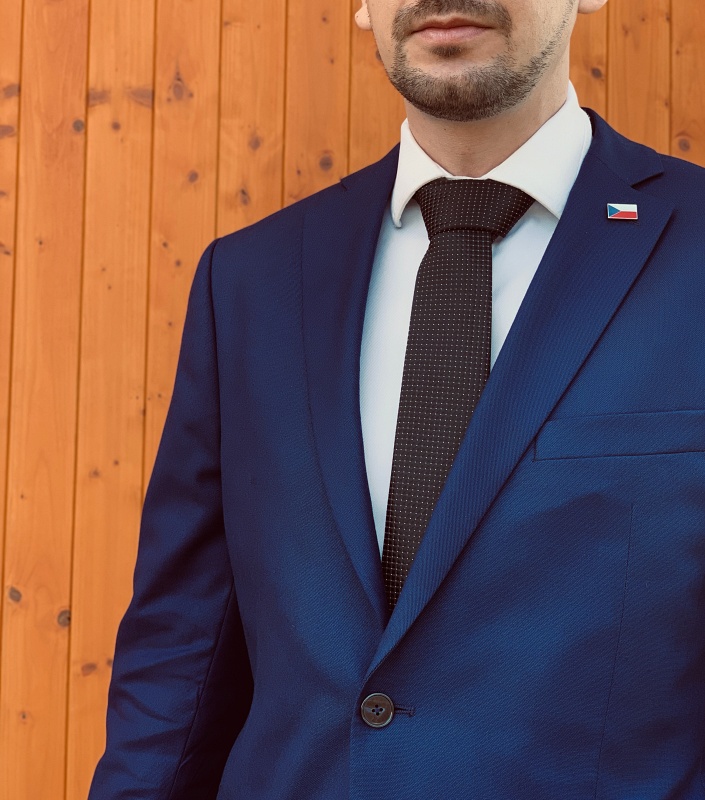 Černá kravata Dots