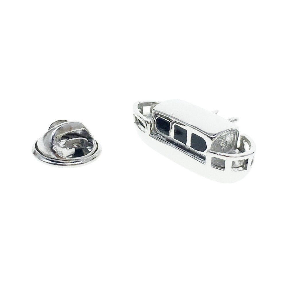 Brož Lodička stříbrná 