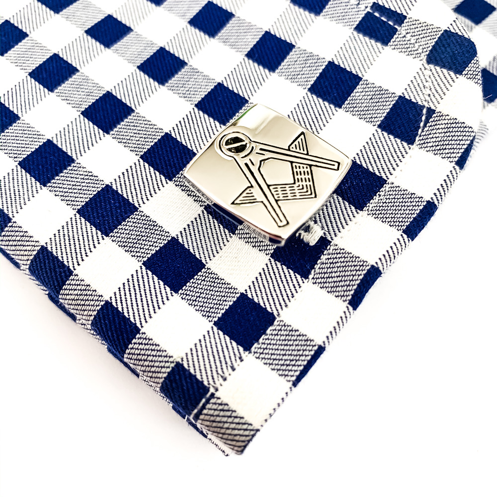 Černo - stříbrný set - spona na kravatu a manžetové knoflíčky Architekt I. 