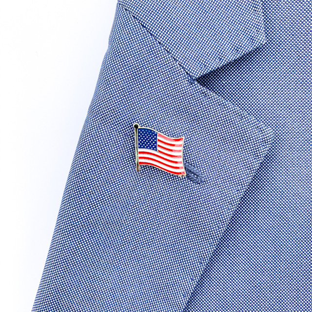 Zlatá brož Vlajka USA 