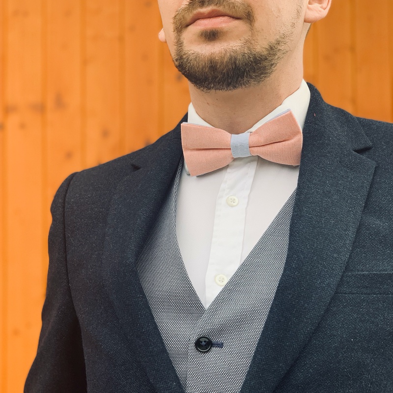 Motýlek Cotton oranžovo - modrý