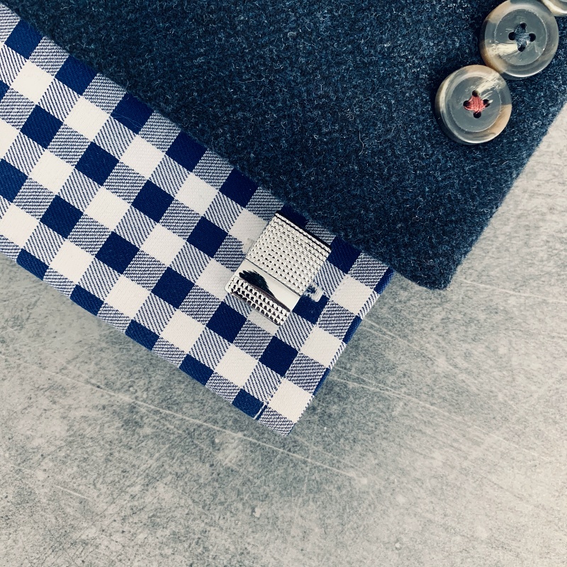 Set - spona na kravatu + manžetové knoflíčky Fashion Geo 