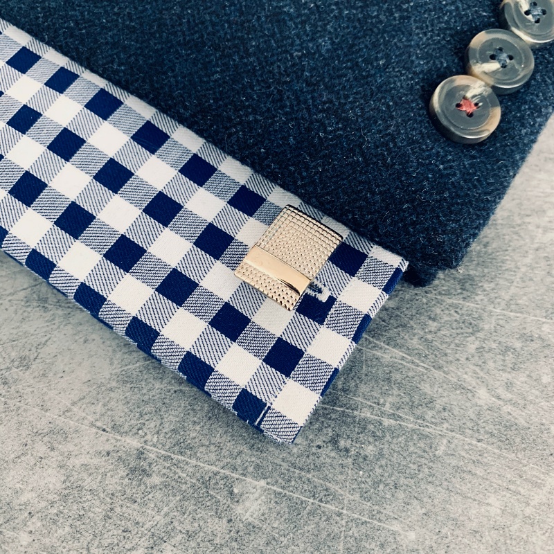 Zlatý set - spona na kravatu + manžetové knoflíčky Fashion Geo 