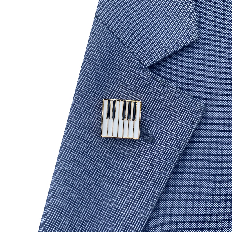 Brož Piano klávesy zlaté 