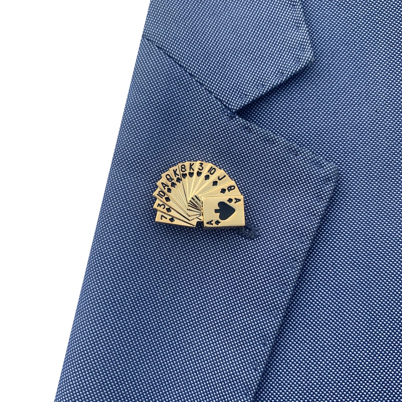 Brož Karty na poker zlaté 