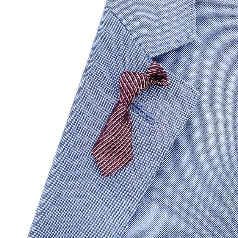 Černo - růžová brož Kravata stripe 