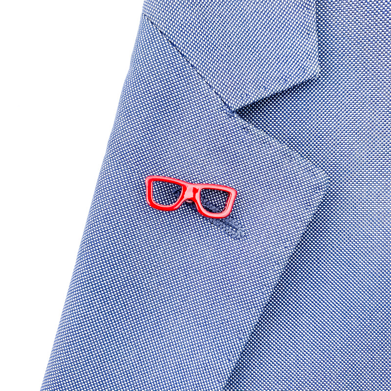 Brož Brýle červené 