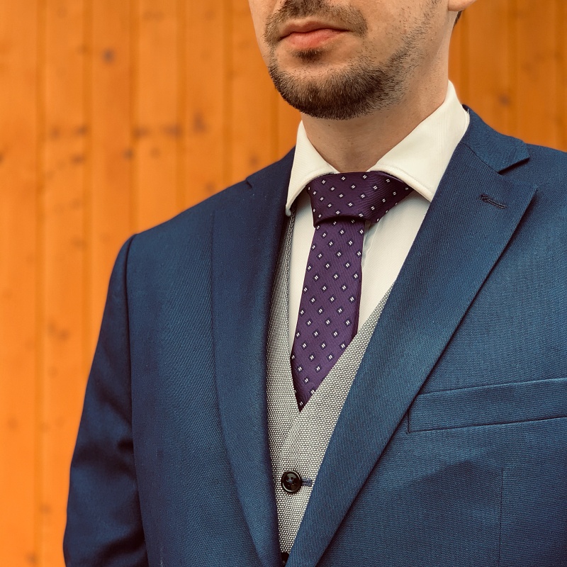 Fialová kravata Marks Spencer Square