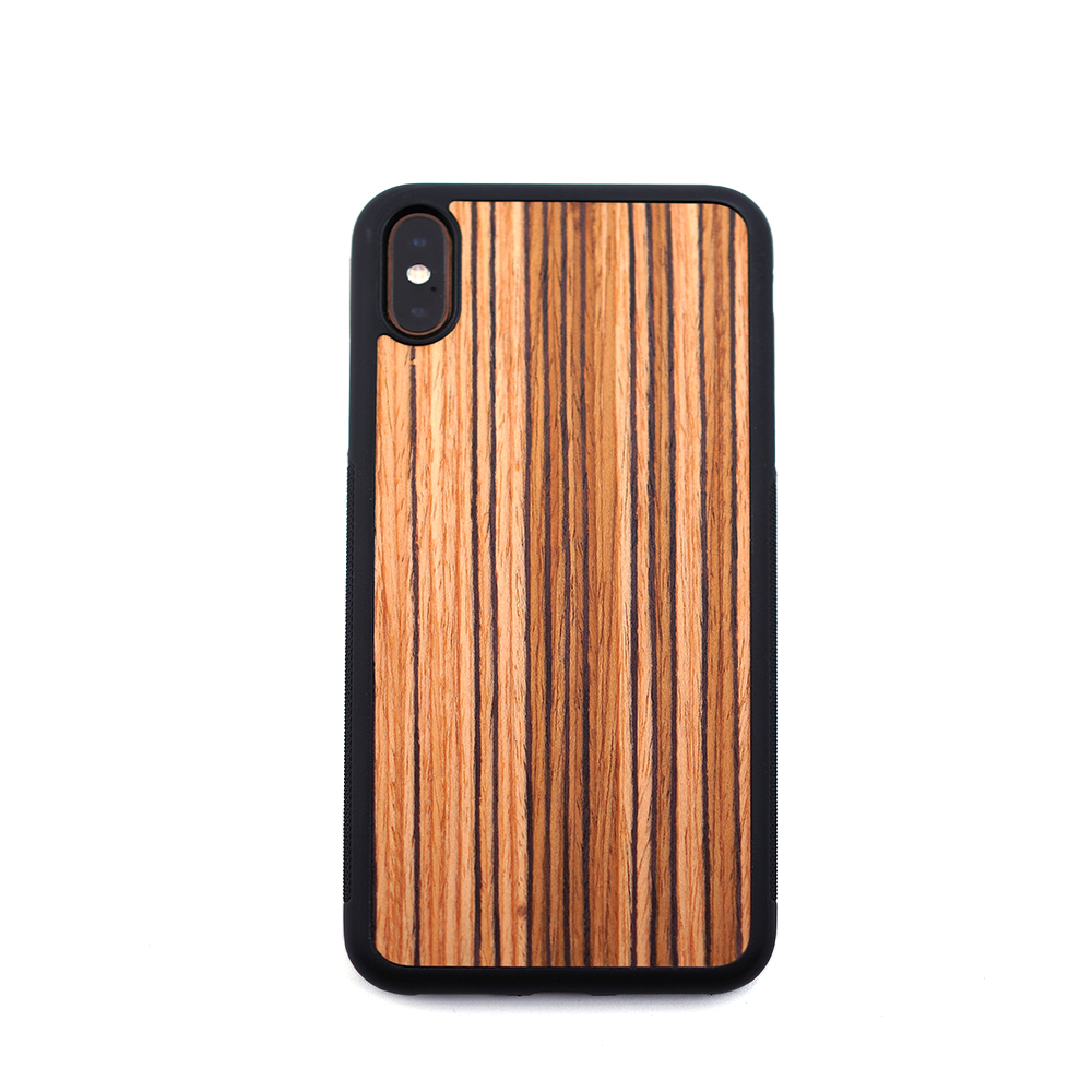 Dřevěný kryt Wood Zebrano pro Apple iPhone X/XS