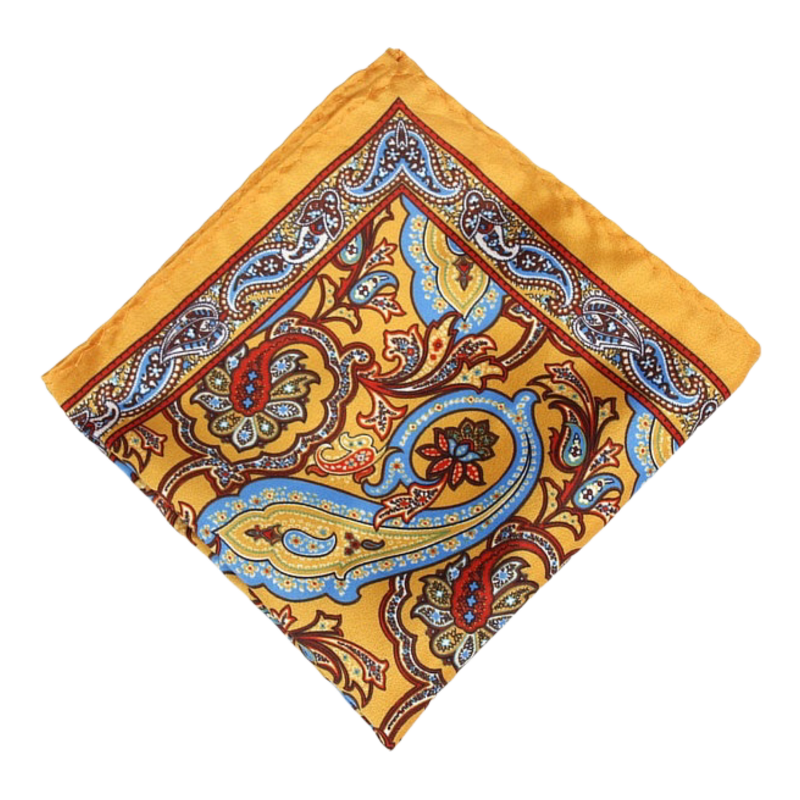 Oranžový kapesník do saka Paisley 