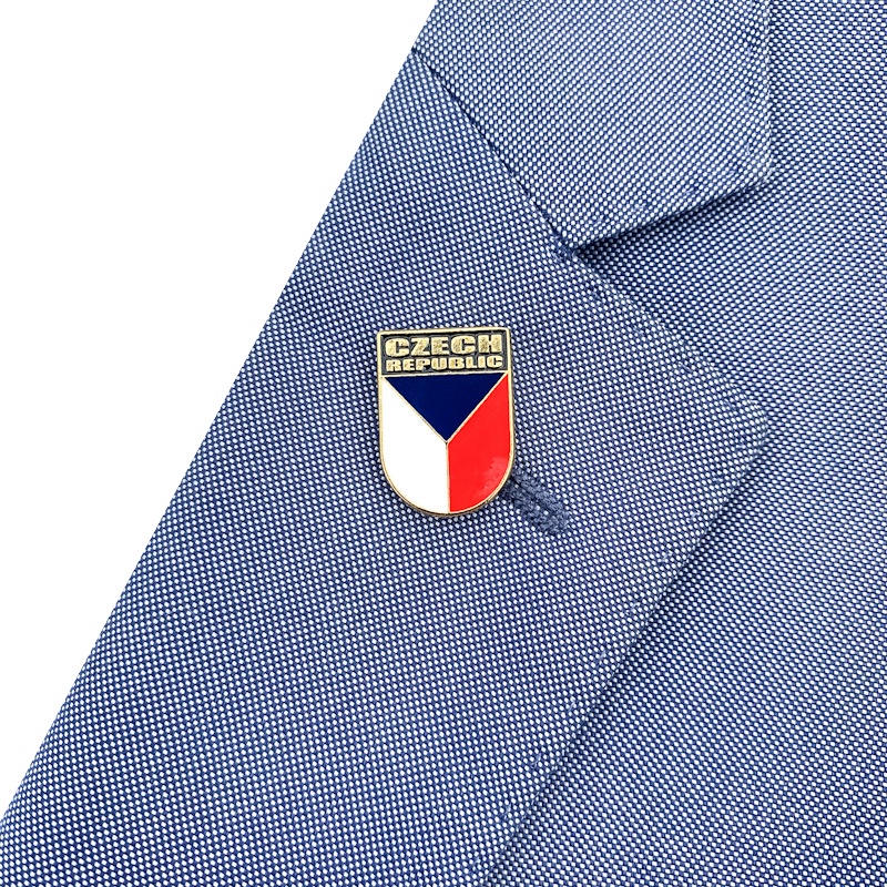 Zlatá brož Vlajka Czech Republic 