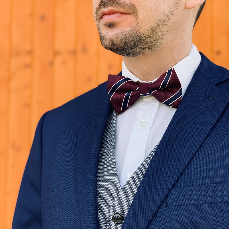 Vínový motýlek Pruhy 