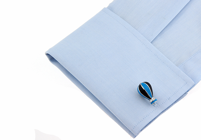 Manžetové knoflíčky Horkovzdušný modrý balón 