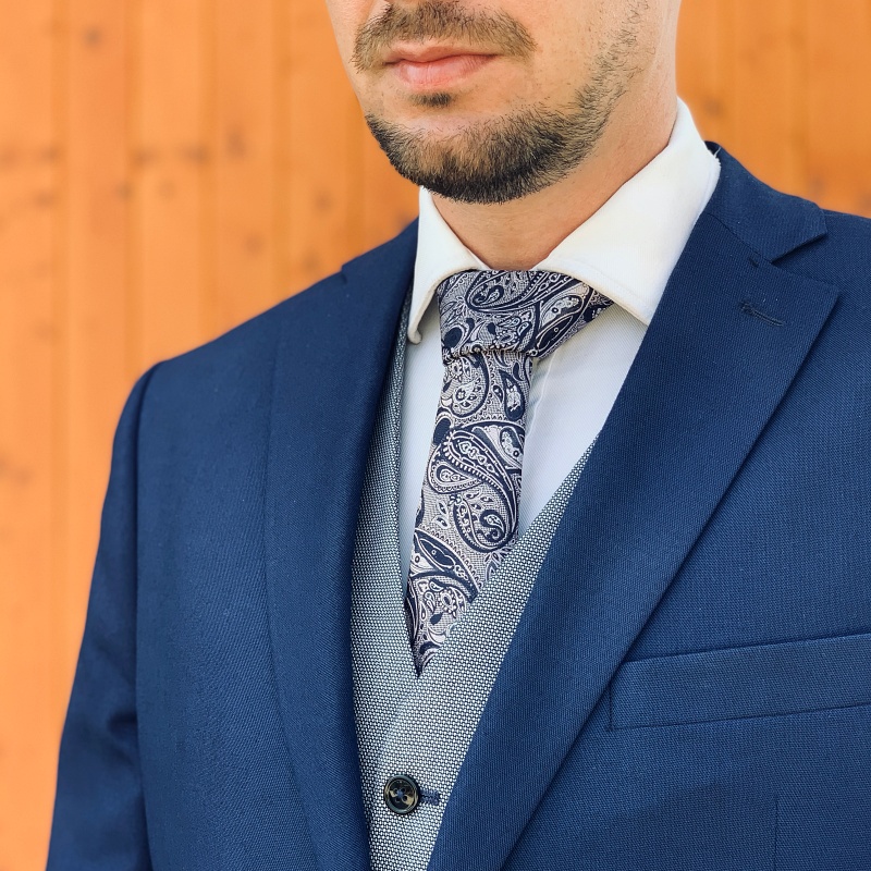 Růžovo - modrá kravata Marks Spencer Vintage