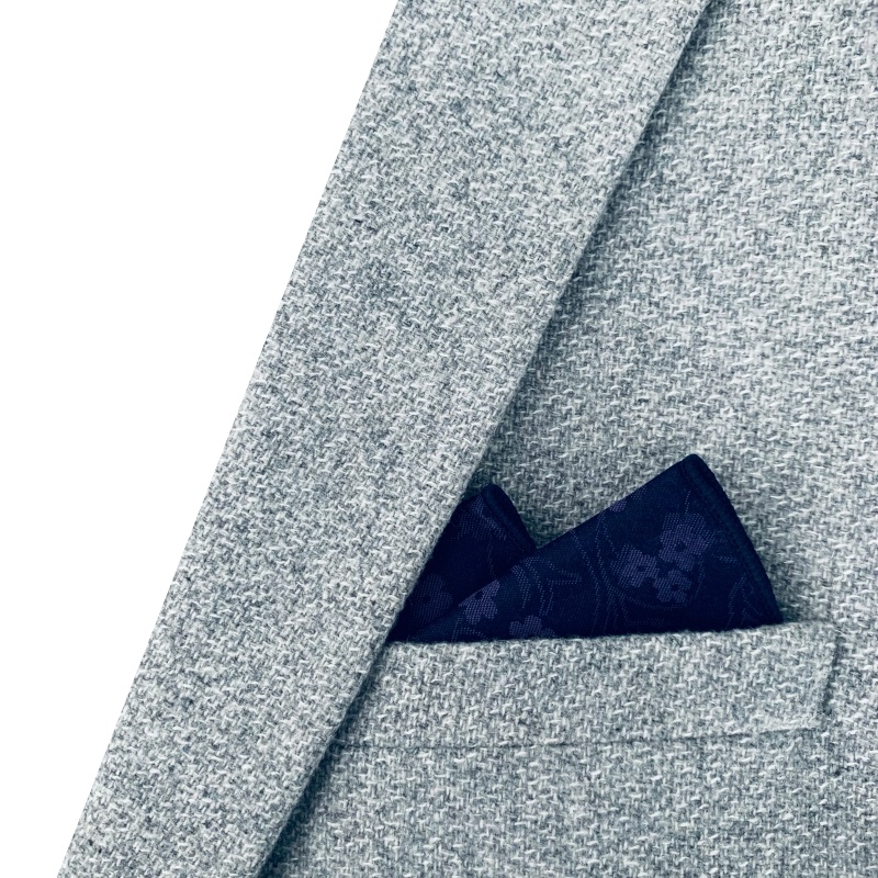 Fialový kapesník do saka Flower