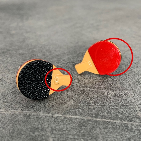 Manžetové knoflíčky Pingpongové pálky - II. jakost