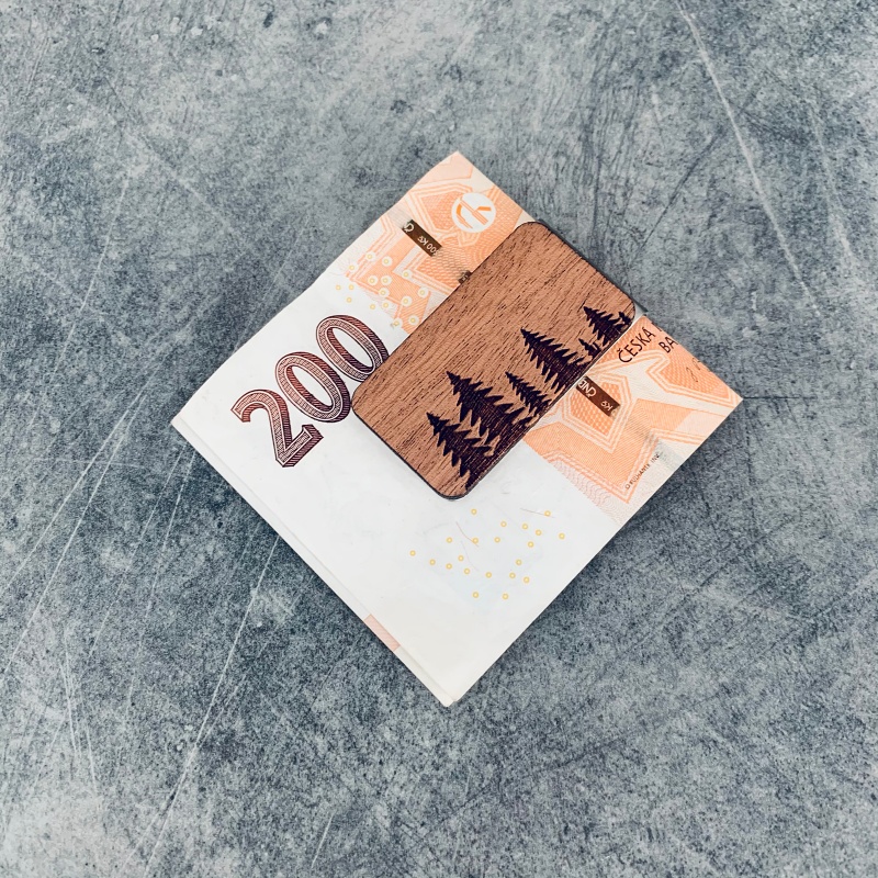 Dřevěná spona na peníze Wood Les