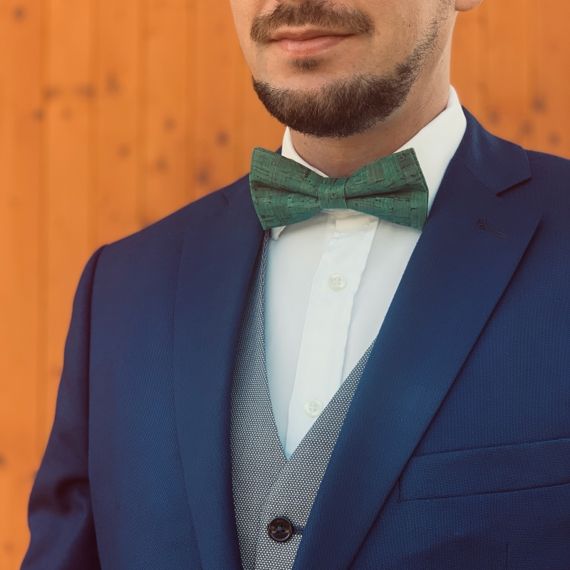 Zelený pánský motýlek Korek