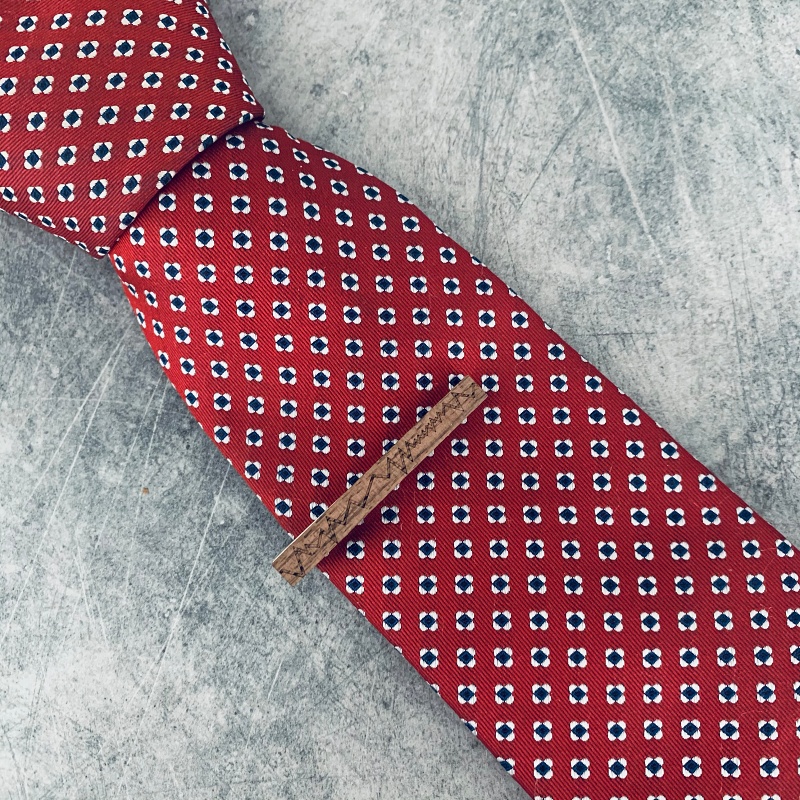 Dřevěná spona na kravatu Pulse 