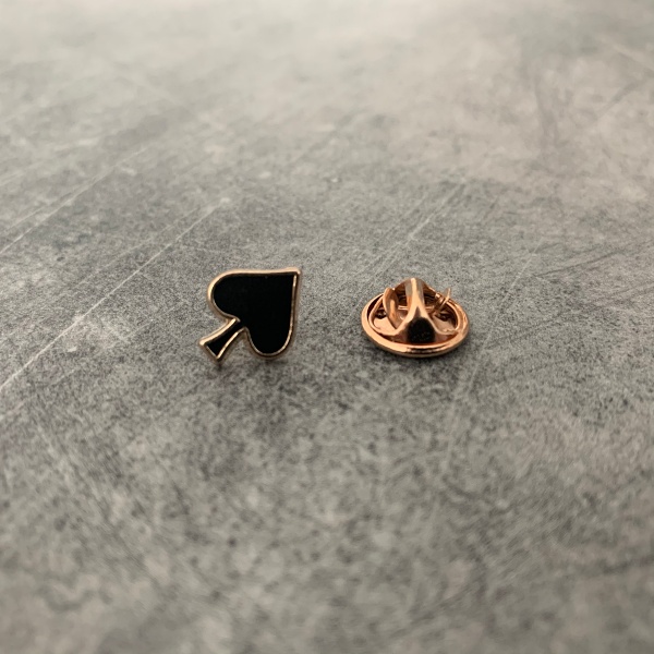 Brož - ozdoba klopy saka Karetní symbol Listy