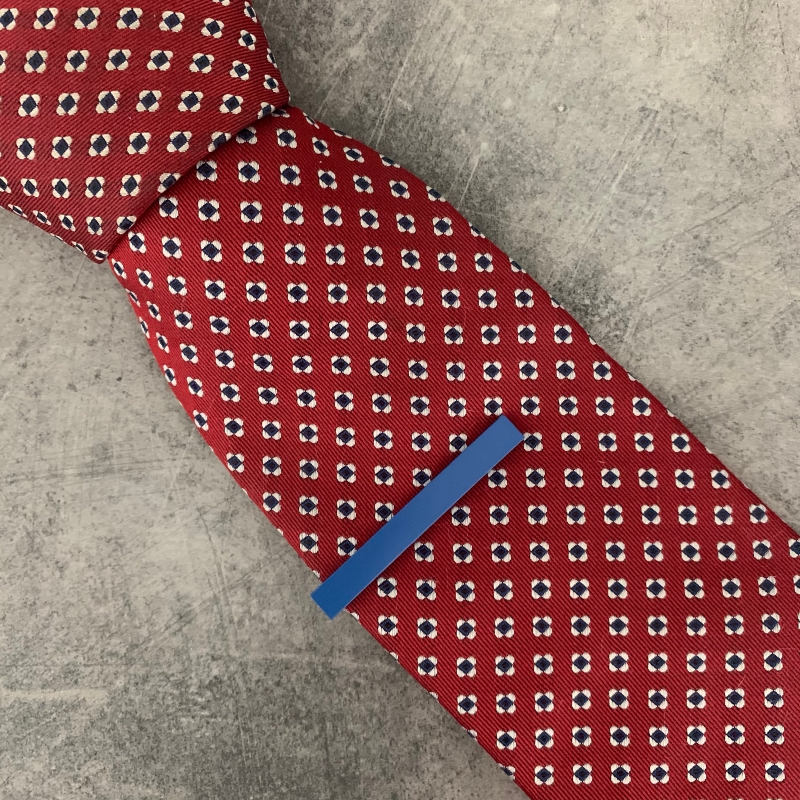 Modrá matná spona na kravatu Matte - 5 cm 