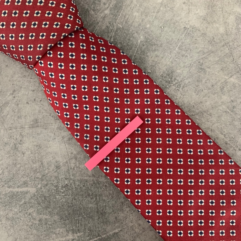 Růžová matná spona na kravatu Matte - 5 cm 