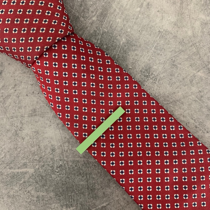 Světle zelená matná spona na kravatu Matte - 5 cm 