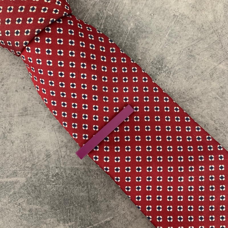 Vínová matná spona na kravatu Matte - 5 cm 