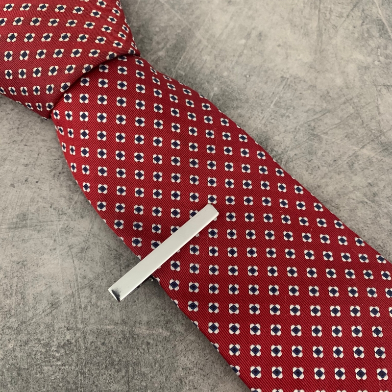 Stříbrná spona na kravatu Matte - 5 cm 