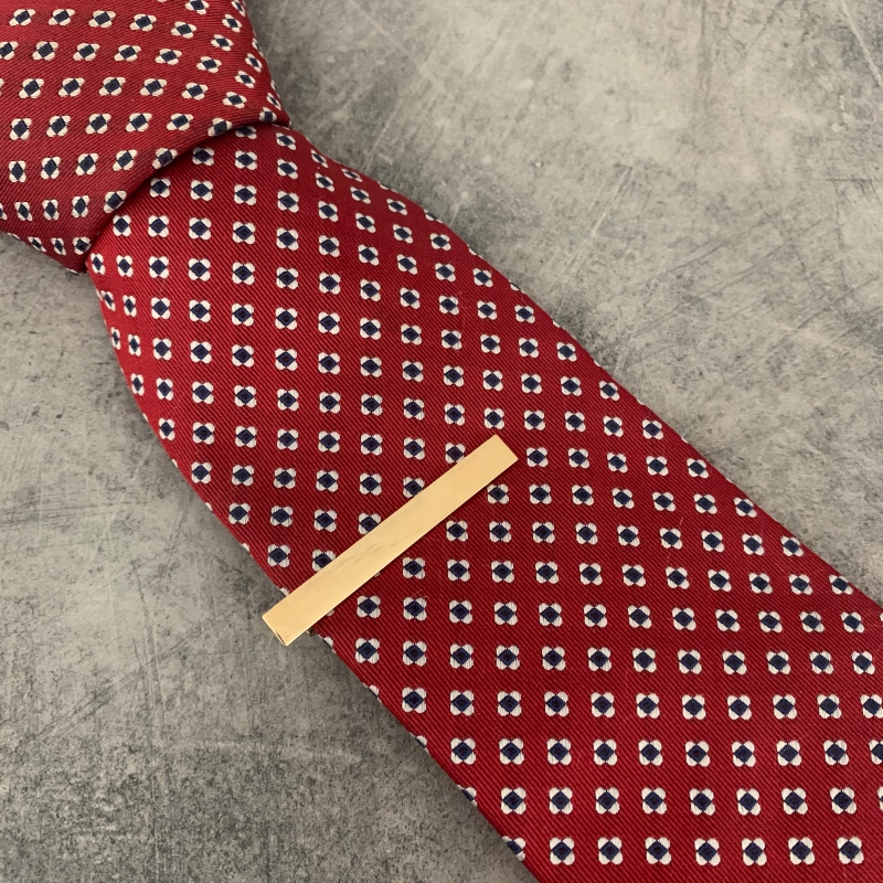 Zlatá spona na kravatu Matte - 5 cm 