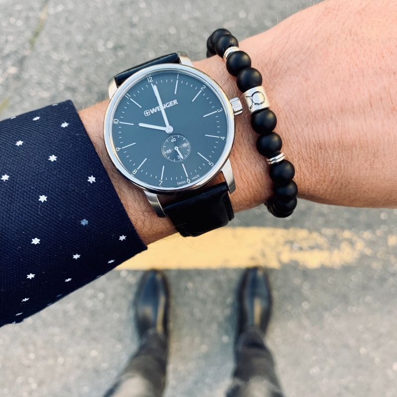 Matně černý náramek Zvěrokruh - Býk