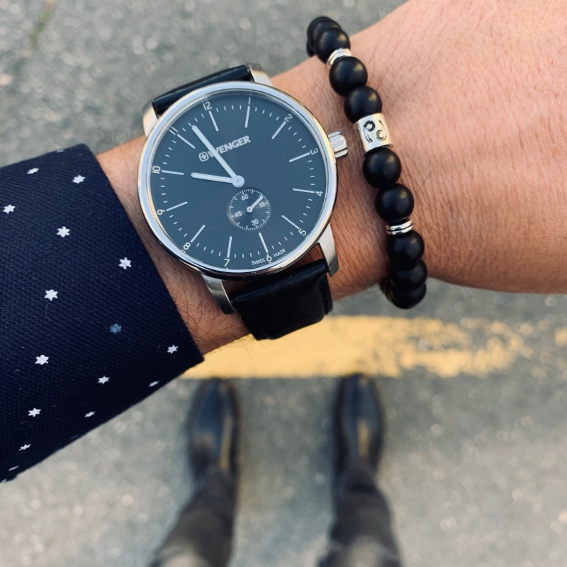 Matně černý náramek Zvěrokruh - Rak 