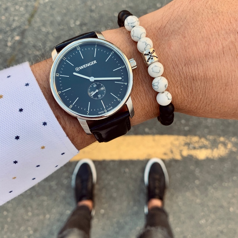 Černo - bílý náramek Zvěrokruh - Ryby 