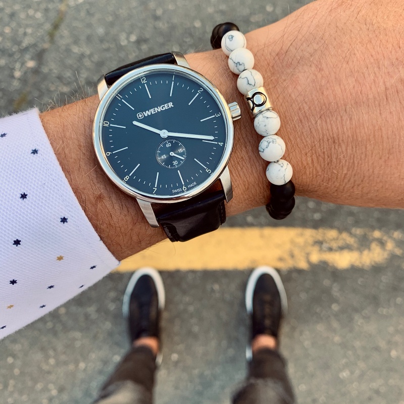 Černo - bílý náramek Zvěrokruh - Býk