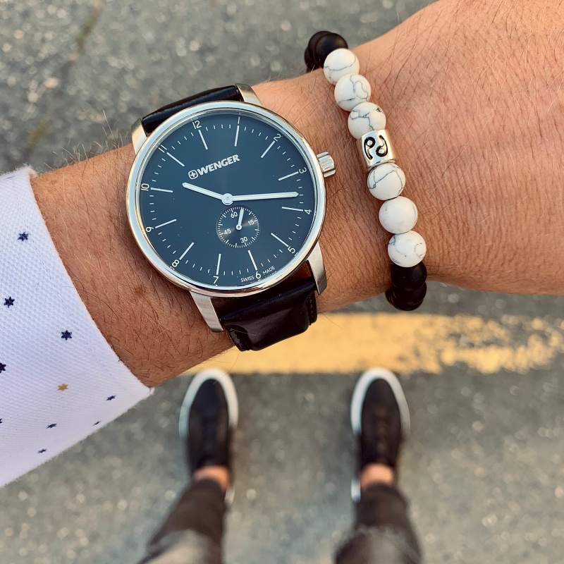 Černo - bílý náramek Zvěrokruh - Rak 