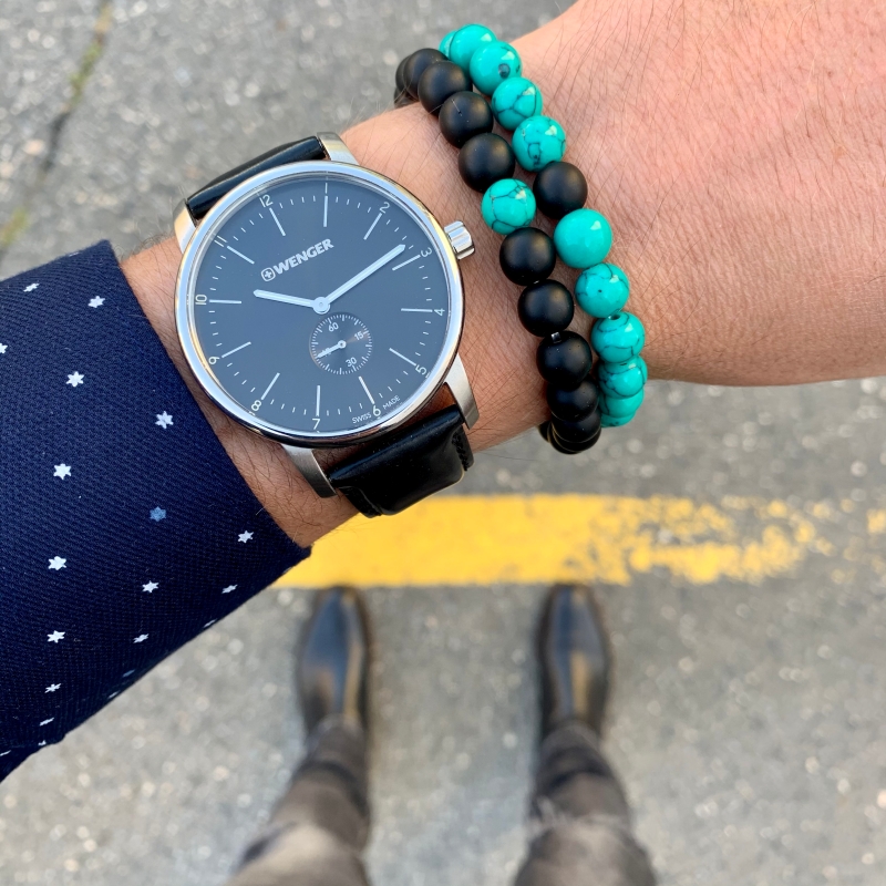 Černo - zelený set pánský a dámský náramek Couple 