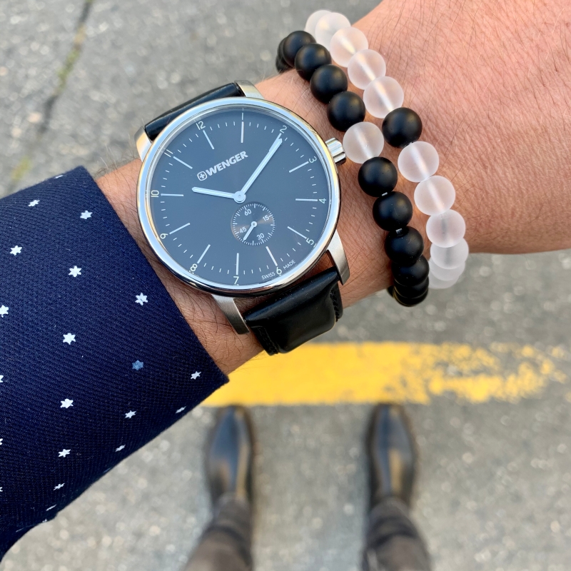 Černo - průhledný set pánský a dámský náramek Couple 