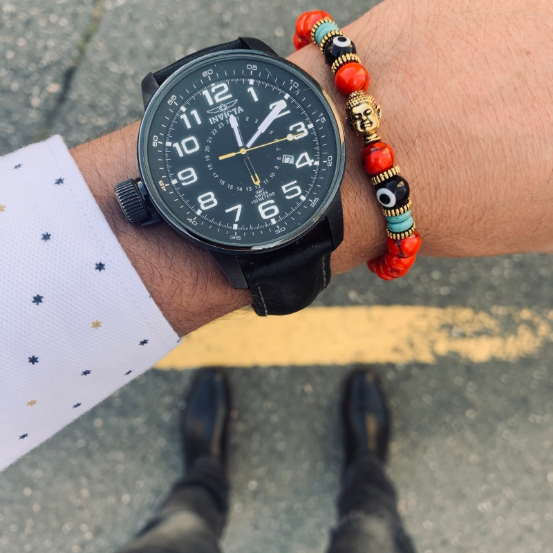 Červeno - zlatý náramek Buddha Etnic 