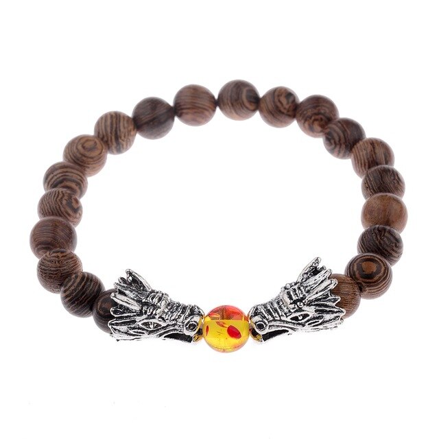 Hnědý náramek Drak Fireball 