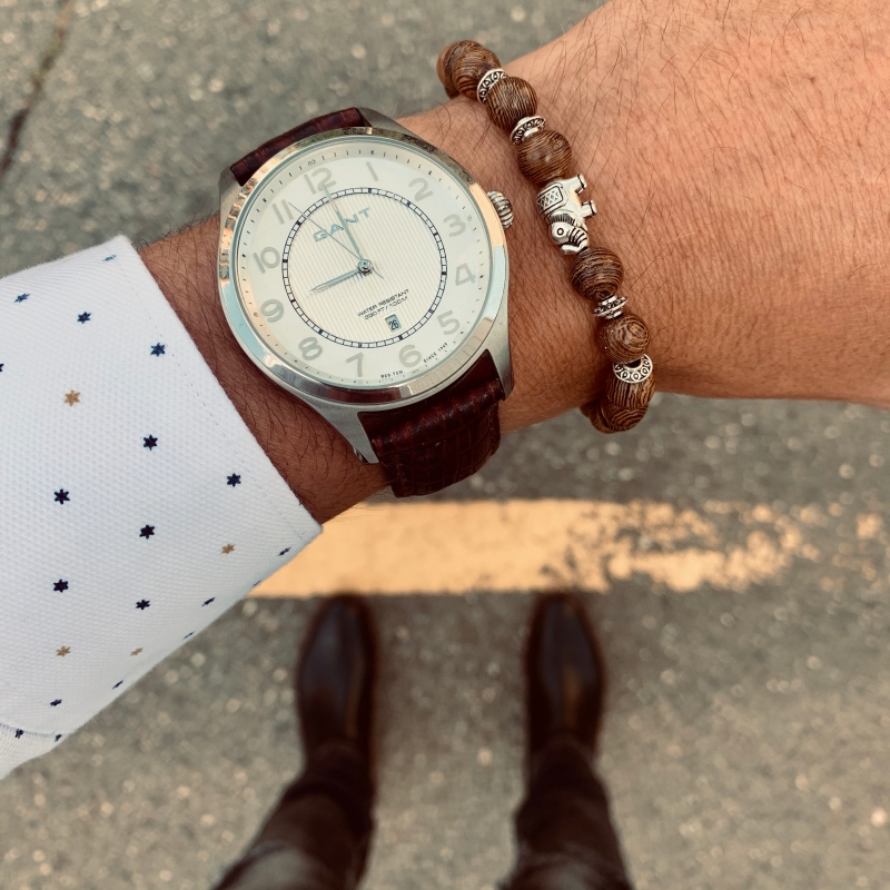 Hnědý náramek Slon 