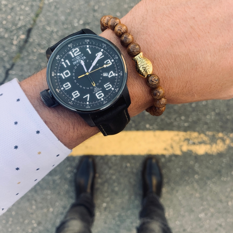 Hnědý náramek Zlatá rybička 