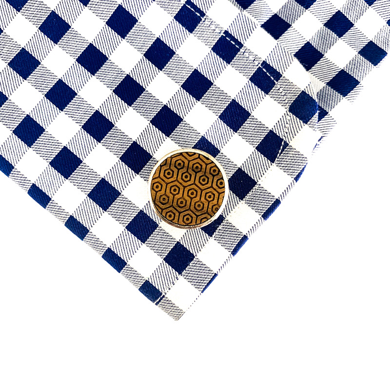 Dřevěné manžetové knoflíčky Geometric 