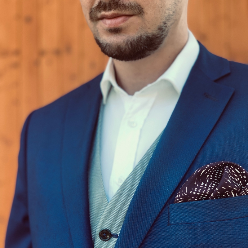 Hnědý kapesník do saka Blažek Jungle 