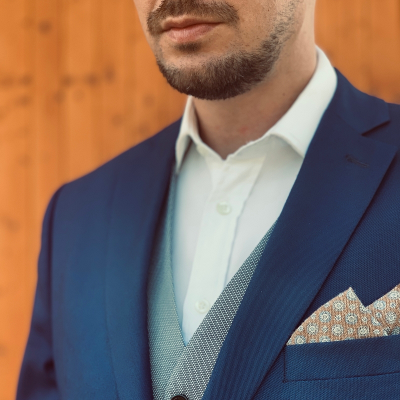 Hnědý kapesník do saka Blažek Circle 