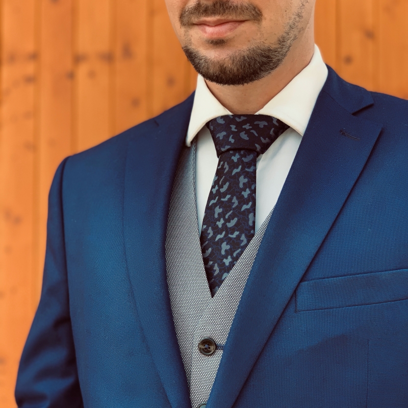 Modrá kravata Blažek Camo