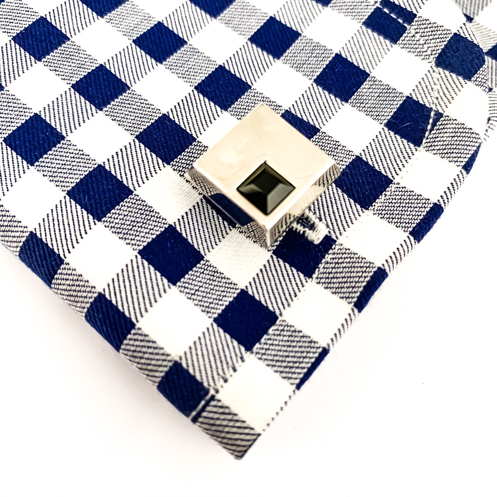 Manžetové knoflíčky Černý krystal - čtverec