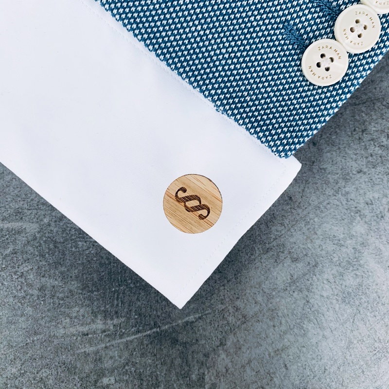 Dřevěné manžetové knoflíčky Paragraf 